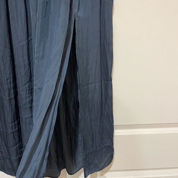 NWT J CREW Side-slit featherweight satin maxi skirt Top Rated Deep Midnight - Picture 5 of 10